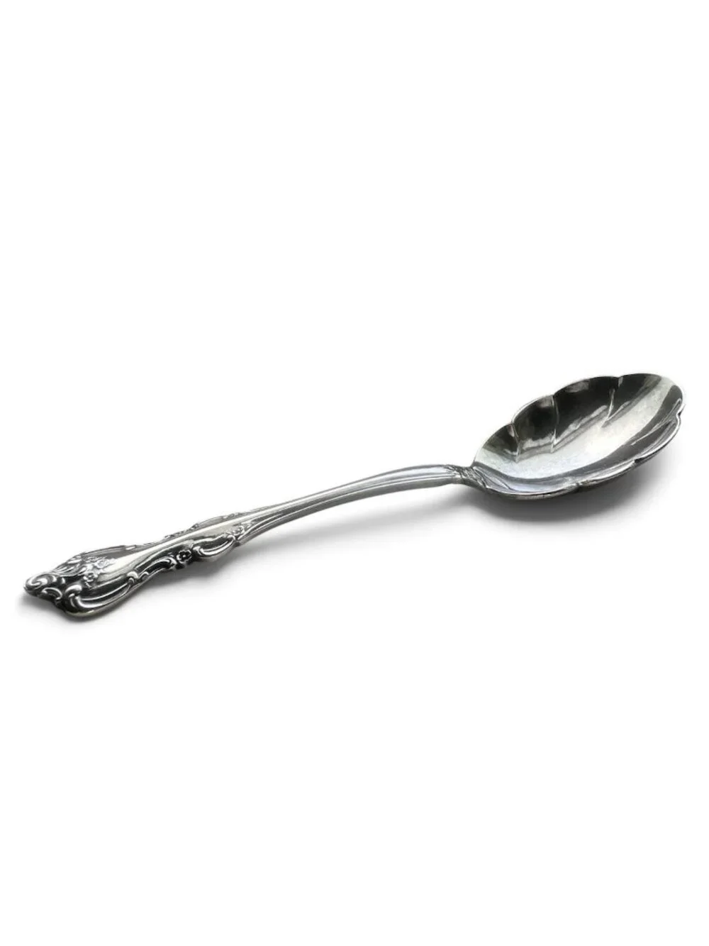 International Deep Silver Orleans French Baroque Sugar Spoon 1964 Silverplate